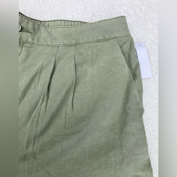 MSRP: $158 Joie Ladies Pleated Short Size XL Faded Cactus Cotton Linen Blend - Picture 4 of 8